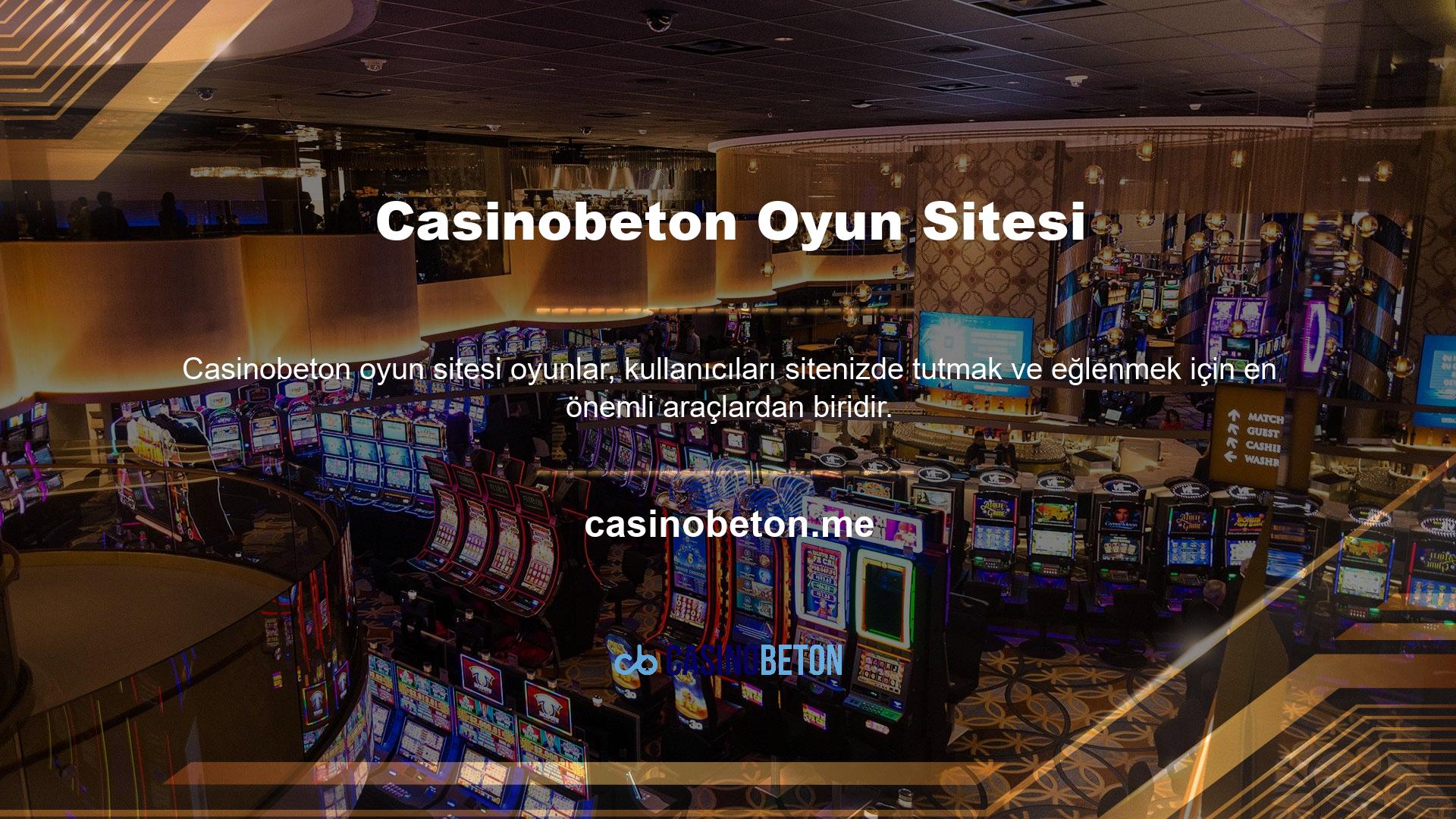 Casinobeton, çeşitli sanal bahisler, sanal bahisler, çeşitli casino oyunları ve spor bahisleri ile oyuncuları büyülemektedir